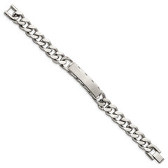 Chisel Stainless Steel Brushed and Polished Curb Chain 8.5 inch ID Bracelet