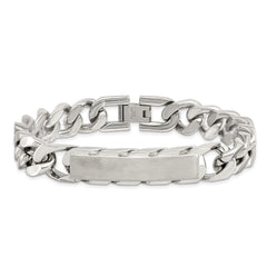 Chisel Stainless Steel Brushed and Polished Curb Chain 8.5 inch ID Bracelet