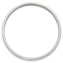 Stainless Steel Polished Crystal Round Slip-on Bangle