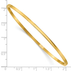 Chisel Stainless Steel Polished Yellow IP-plated 2mm Bangle
