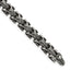 Chisel Stainless Steel Antiqued and Polished 8.5 inch Dragon Scale Link Bracelet