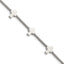 Chisel Stainless Steel Polished Crosses on Twisted Wire 7.5 inch Bracelet with .75 inch Extension