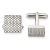 Chisel Stainless Steel Polished and Textured Cufflinks