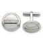 Stainless Steel Polished with CZ Circle Cufflinks