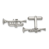 Chisel Stainless Steel Polished Trumpet Cufflinks