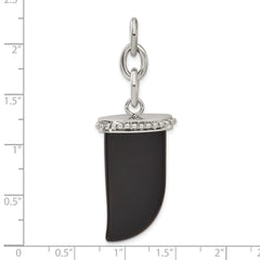 Stainless Steel Onyx Fang Interchangeable Charm Pendant