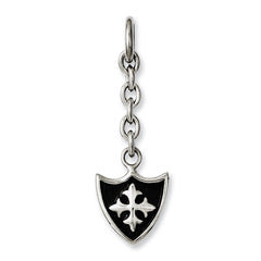 Stainless Steel Shield Interchangeable Charm Pendant