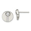 Chisel Stainless Steel Polished CZ Circle Post Earrings