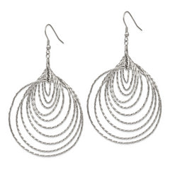 Sophia Jewelers Stainless Steel Polished Graduated Circle Dangle Earrings