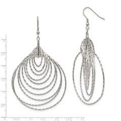 Sophia Jewelers Stainless Steel Polished Graduated Circle Dangle Earrings