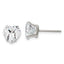 Chisel Stainless Steel Polished 8mm Heart CZ Stud Post Earrings