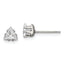 Chisel Stainless Steel Polished 5mm Triangle CZ Stud Post Earrings