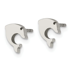 Chisel Stainless Steel Polished Dolphin Post Earrings