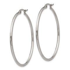 Sophia Jewelers Polished Stainless Steel Women's Hoop Earrings Gift Ready