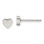 Chisel Stainless Steel Polished Heart Post Earrings