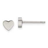 Chisel Stainless Steel Polished Heart Post Earrings