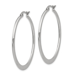 Sophia Jewelers Stainless Steel 40mm Polished Hoop Earrings Gift Ready