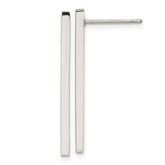 Chisel Stainless Steel Polished Bar Post Earrings