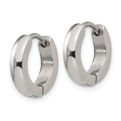 Chisel Stainless Steel Polished 3mm Hinged Hoop Earrings