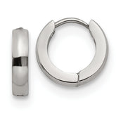 Chisel Stainless Steel Polished 3mm Hinged Hoop Earrings