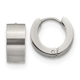 Chisel Stainless Steel Brushed and Polished 6mm Hinged Hoop Earrings