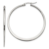 Chisel Stainless Steel Polished 43mm Diameter Hoop Earrings