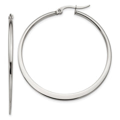 Chisel Stainless Steel Polished 43mm Diameter Hoop Earrings