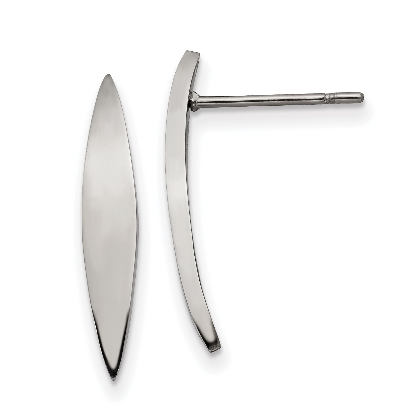 Stainless Steel Polished Post Earrings