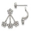 Stainless Steel Polished w/Preciosa Crystal Post w/Jacket Earrings