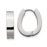 Chisel Stainless Steel Polished 4mm Hinged Hoop Earrings