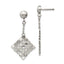 Stainless Steel Polished Post Dangle Earrings