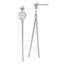 Chisel Stainless Steel Polished Disc and Bars Post Dangle Earrings