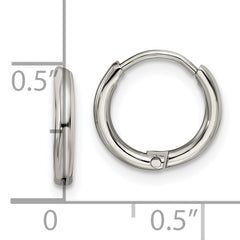 Chisel Stainless Steel Polished 1.6mm Hinged Hoop Earrings