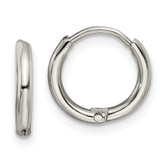Chisel Stainless Steel Polished 1.6mm Hinged Hoop Earrings