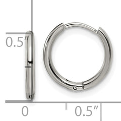 Chisel Stainless Steel Polished 1.6mm Hinged Hoop Earrings