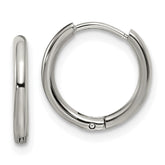 Chisel Stainless Steel Polished 1.6mm Hinged Hoop Earrings