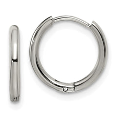 Chisel Stainless Steel Polished 1.6mm Hinged Hoop Earrings