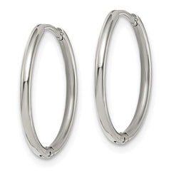 Chisel Stainless Steel Polished 1.6mm Hinged Hoop Earrings