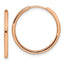 Chisel Stainless Steel Polished Rose IP-plated 1.6mm Hinged Hoop Earrings