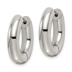 Chisel Stainless Steel Polished 5mm Hinged Hoop Earrings