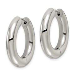 Chisel Stainless Steel Polished 5mm Hinged Hoop Earrings