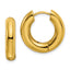 Chisel Stainless Steel Polished Yellow IP-plated 5mm Hinged Hoop Earrings