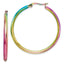 Chisel Stainless Steel Polished Rainbow IP-plated 2.5mm Hoop Earrings