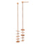 Chisel Stainless Steel Polished Rose IP-plated Post Dangle Earrings