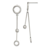 Chisel Stainless Steel Polished Post Dangle Earrings