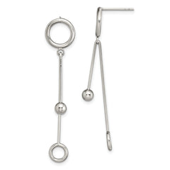 Chisel Stainless Steel Polished Post Dangle Earrings