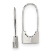 Chisel Stainless Steel Polished Lock Earrings