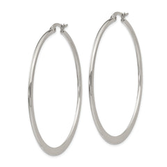 Sophia Jewelers Stainless Steel Polished Hoop Earrings in Gift Pouch