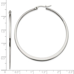 Sophia Jewelers Stainless Steel Polished Hoop Earrings in Gift Pouch