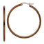 Chisel Stainless Steel Polished Brown IP-plated 40mm Diameter 2mm Hoop Earrings